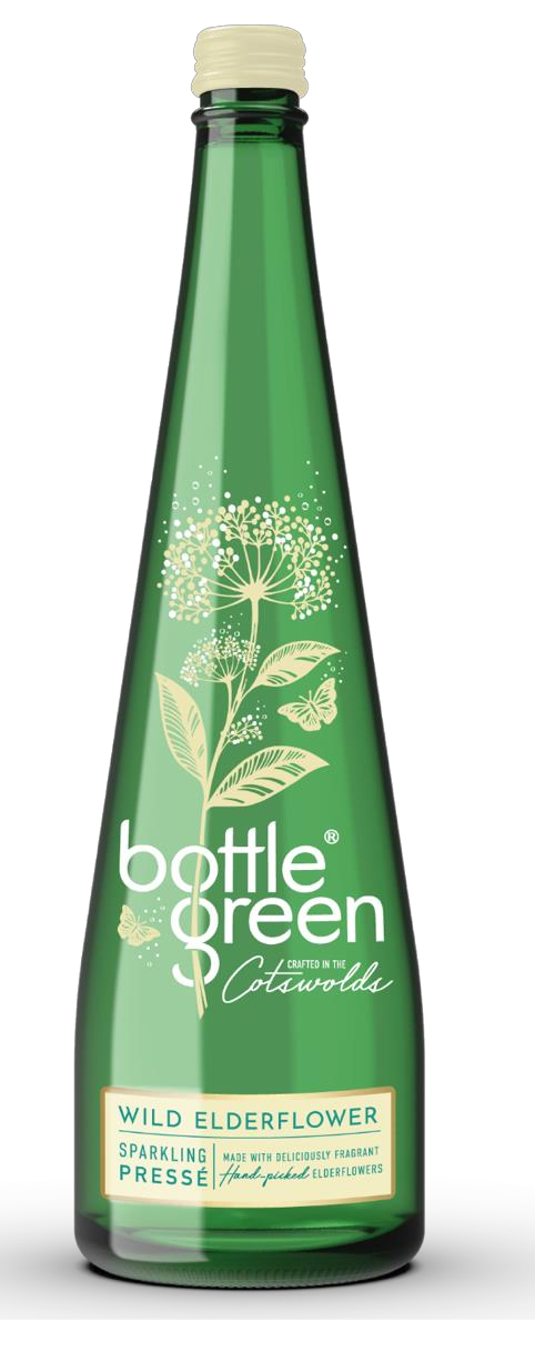 Refreshed bottlegreen elderflower cordial packaging