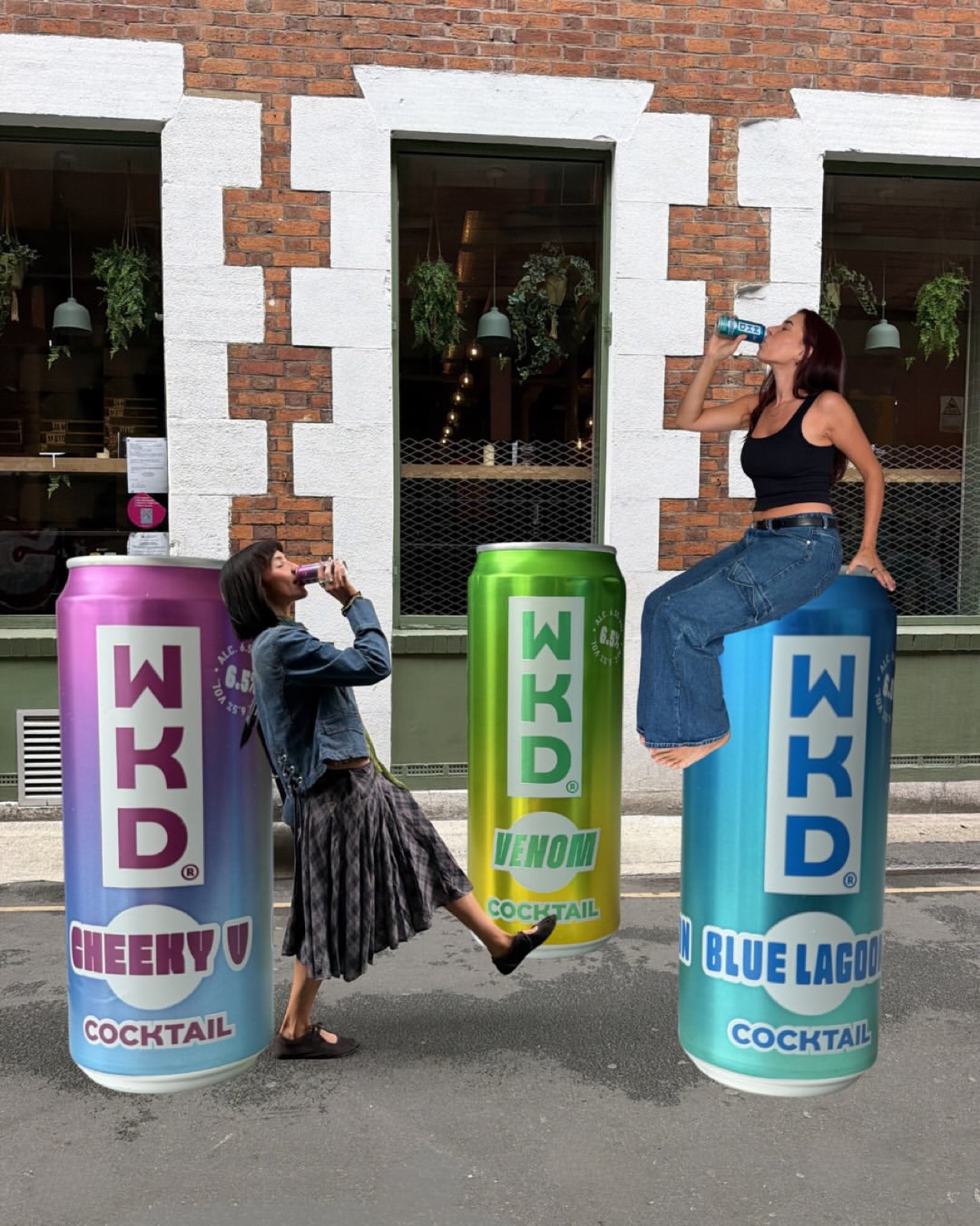 Colourful WKD products photographed in culture